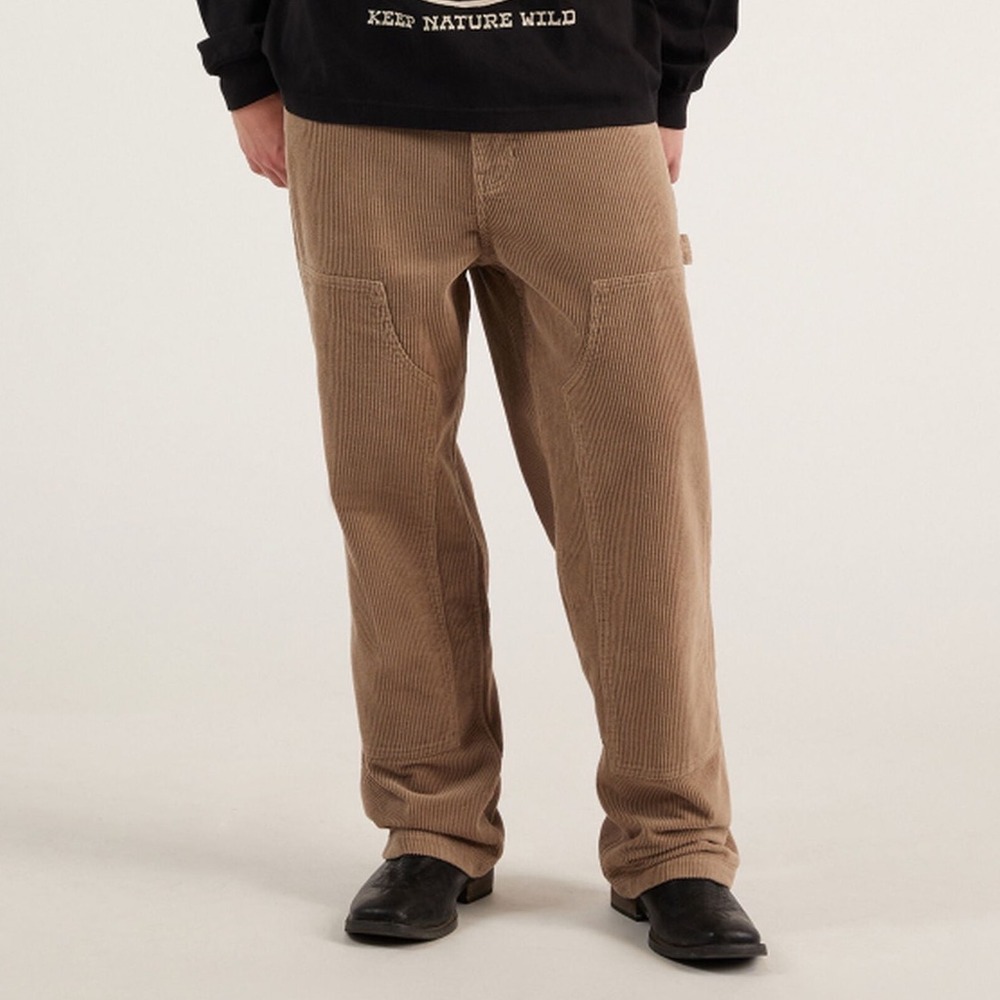 PacSun Dylan Baggy Corduroy Carpenter Pants Tan Brown Mens Size 30 u3